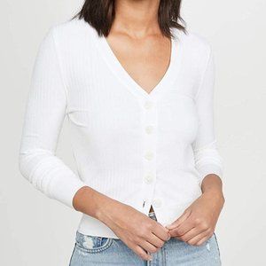 David Lerner Cardigan Top in White